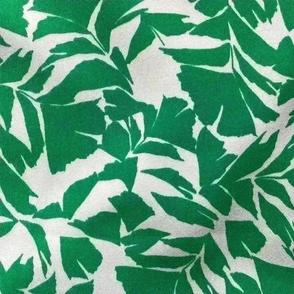 J Crew Factory sleeveless tulip back scalloped edge tropical tank top - Picture 2 of 8